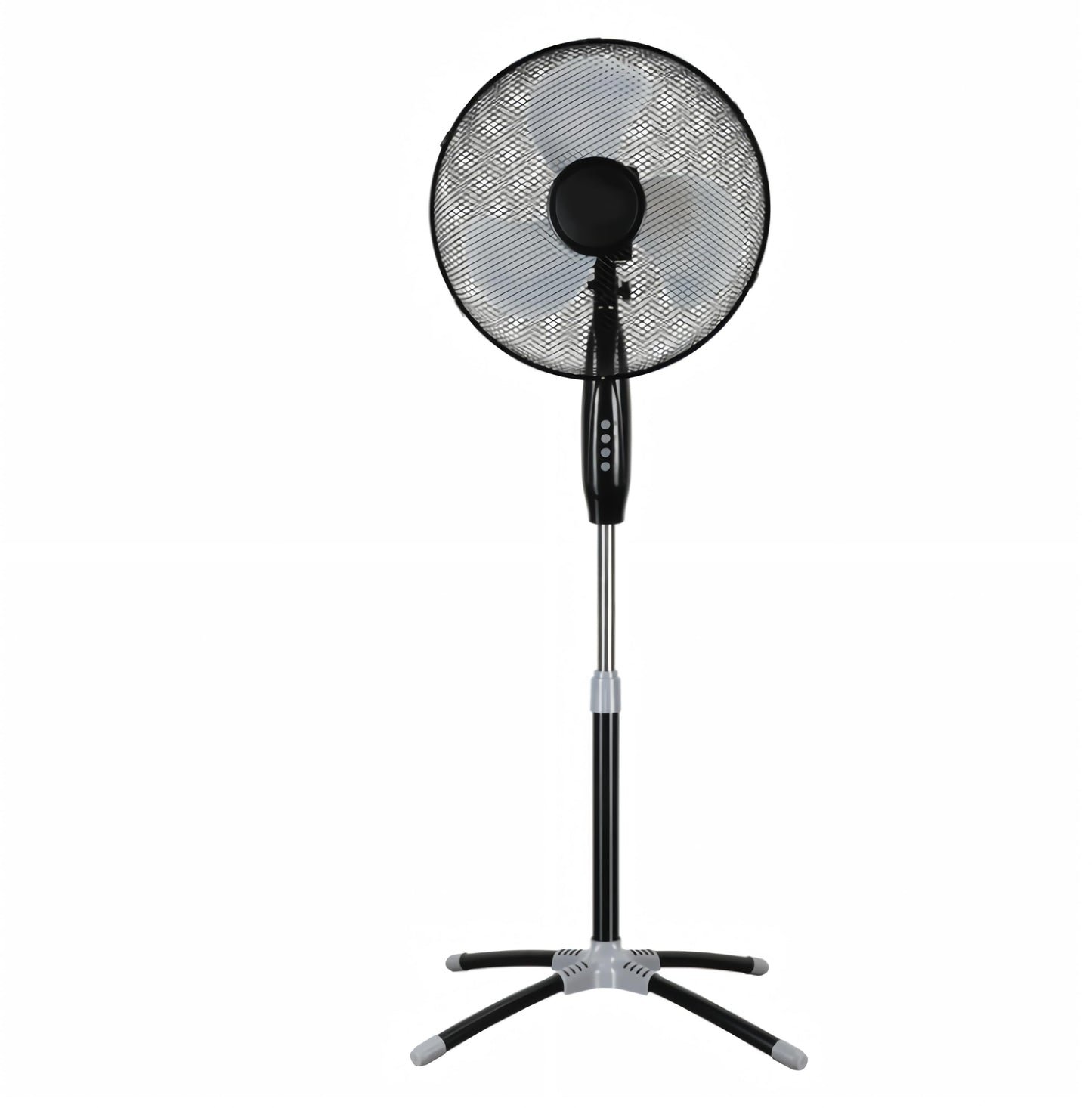 EMPOTEC FS-40B-1 Ventilatore a Piantana 45W Pale da 40cm 3 Velocità Oscillazione Regolabile Testa Inclinabile Altezza 130 cm Base 60cm Anti-Ribaltamento Camera Da Letto Cucina Terrazzo Giardino