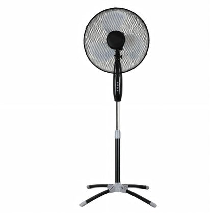 EMPOTEC FS-40B-1 Ventilatore a Piantana 45W Pale da 40cm 3 Velocità Oscillazione Regolabile Testa Inclinabile Altezza 130 cm Base 60cm Anti-Ribaltamento Camera Da Letto Cucina Terrazzo Giardino